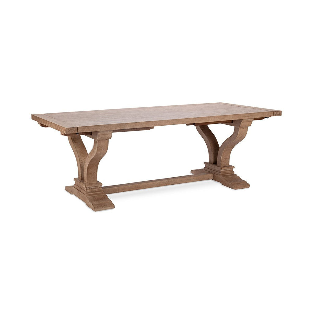 Alexander Solid Wood Extending Dining Table - Distressed Brown