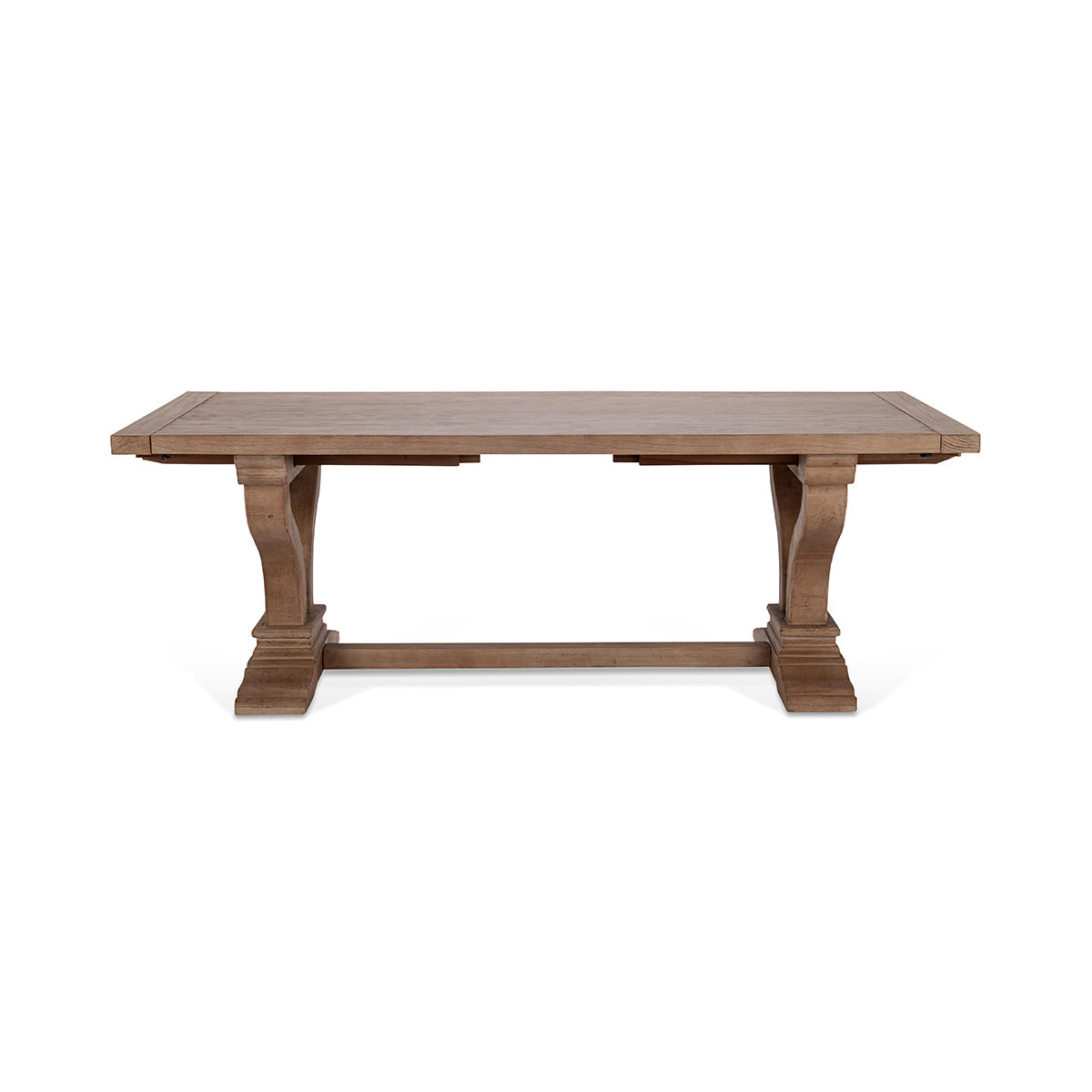 Alexander Solid Wood Extending Dining Table - Distressed Brown