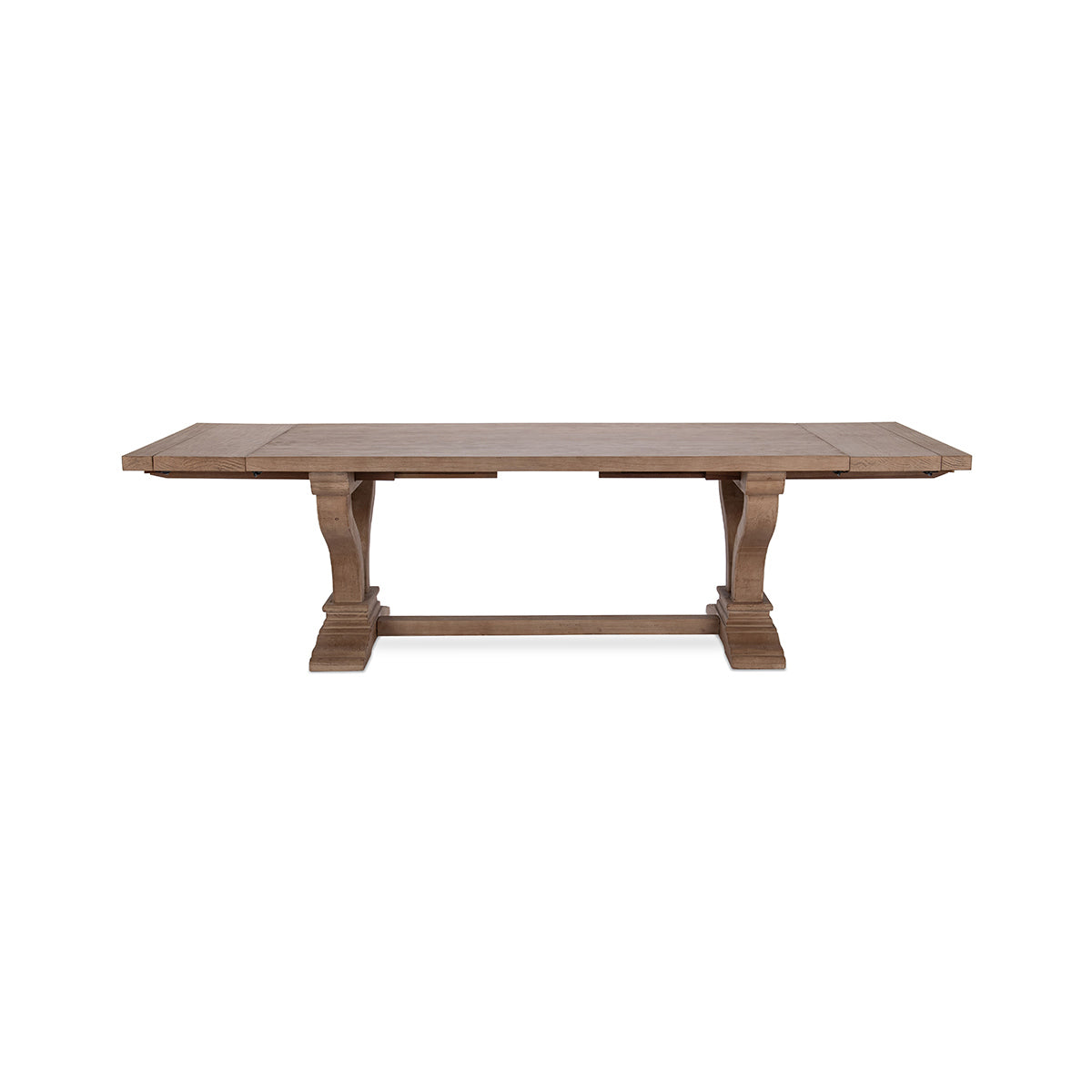 Alexander Solid Wood Extending Dining Table - Distressed Brown