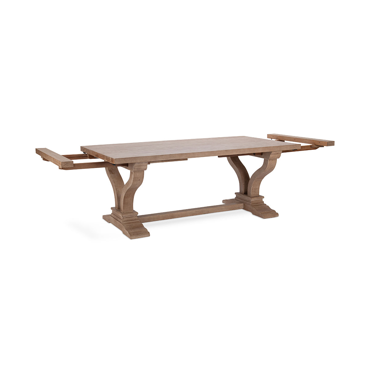 Alexander Solid Wood Extending Dining Table - Distressed Brown