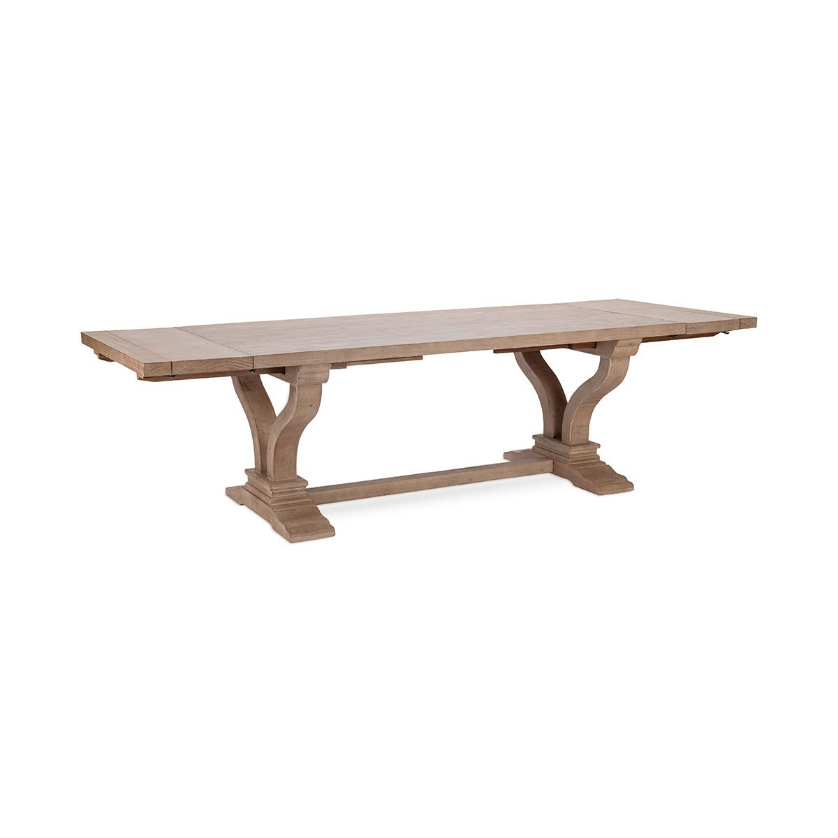 Alexander Solid Wood Extending Dining Table - Distressed Brown