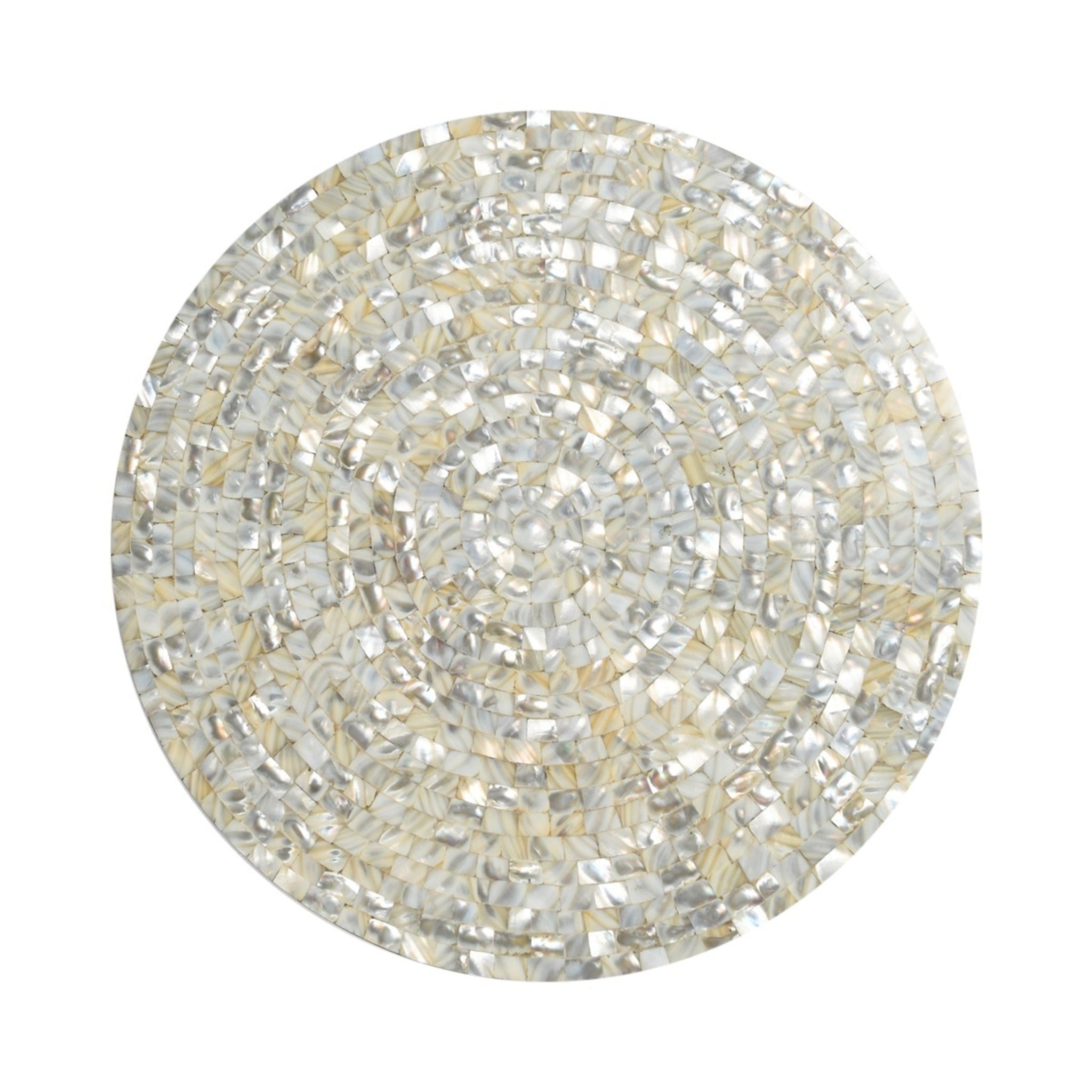 Ariel Aluminum Round Coffee Table - Silver