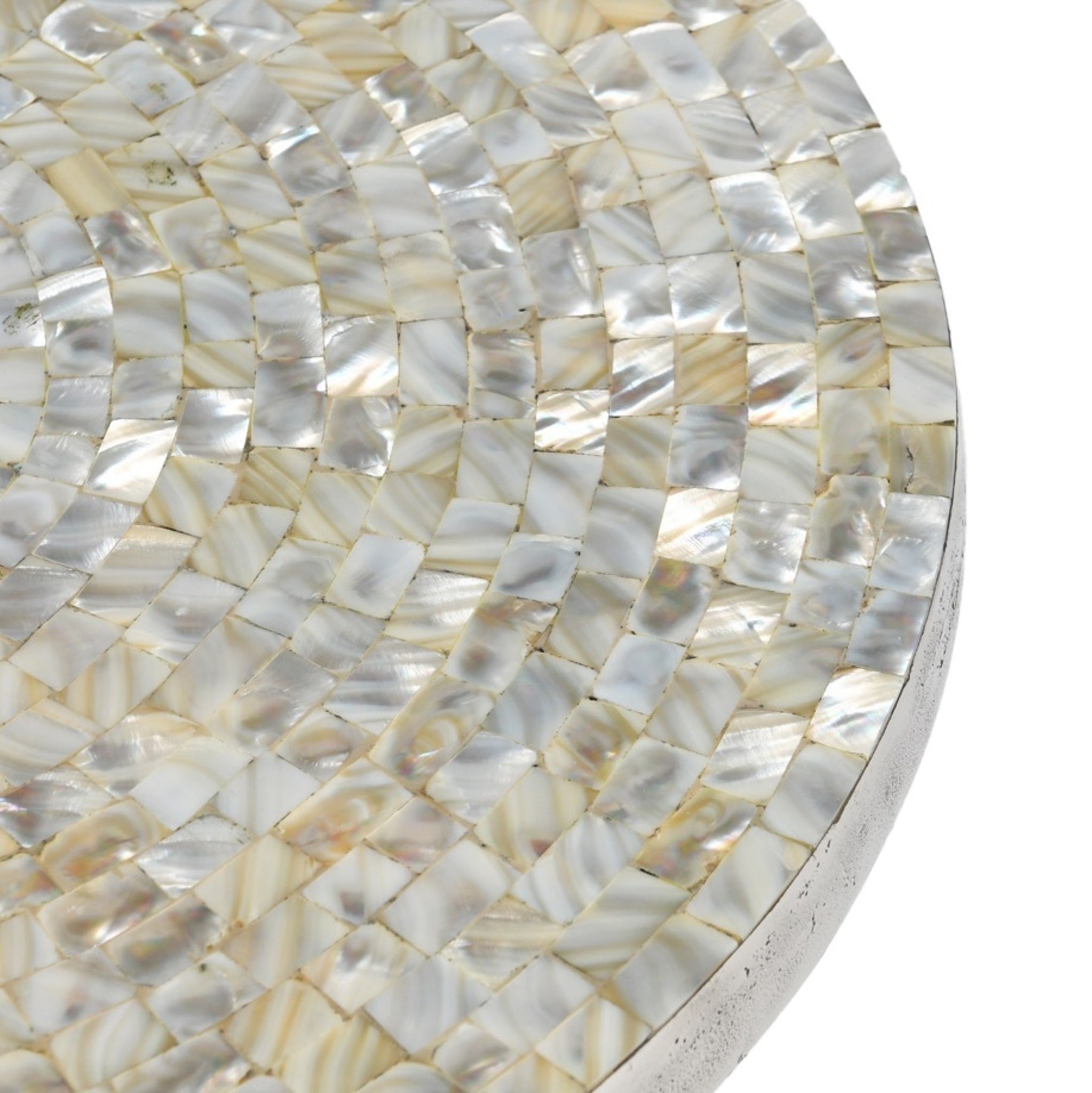 Ariel Aluminum Round Coffee Table - Silver