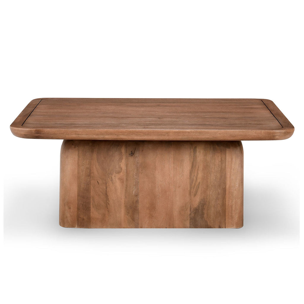 Chloe Solid Wood Square Coffee Table - Hickory Brown