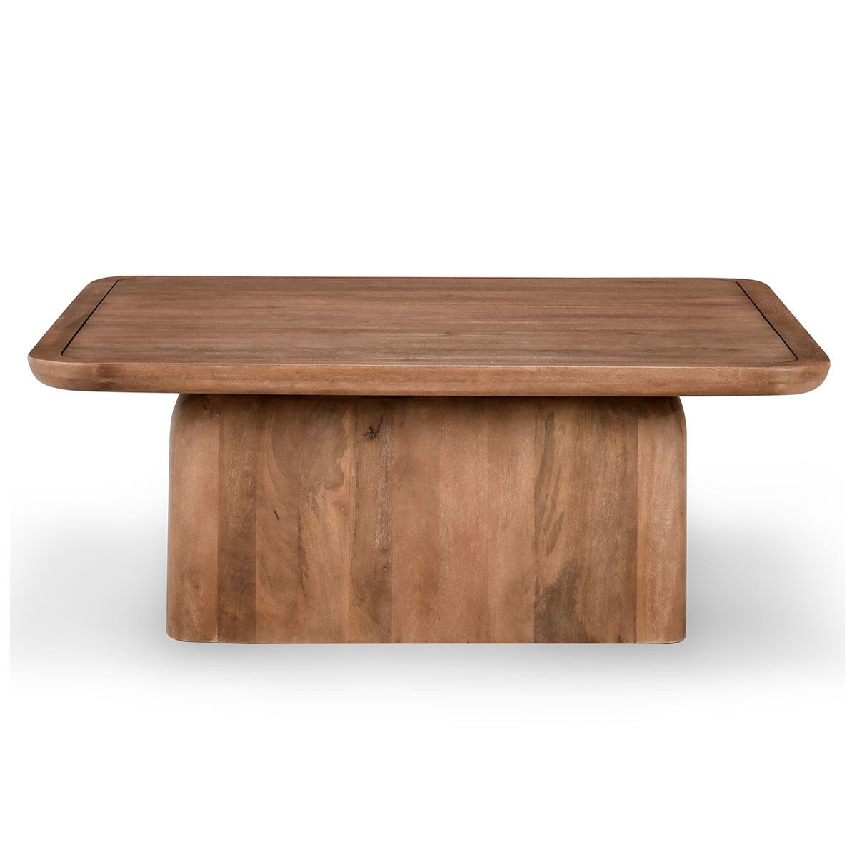 Chloe Solid Wood Square Coffee Table - Hickory Brown