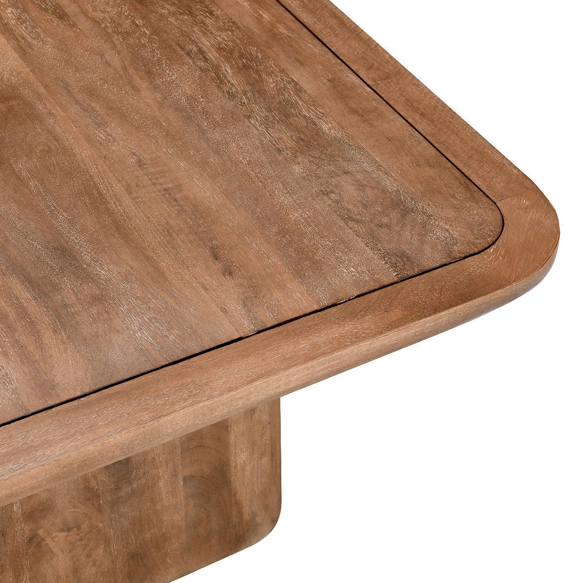 Chloe Solid Wood Square Coffee Table - Hickory Brown