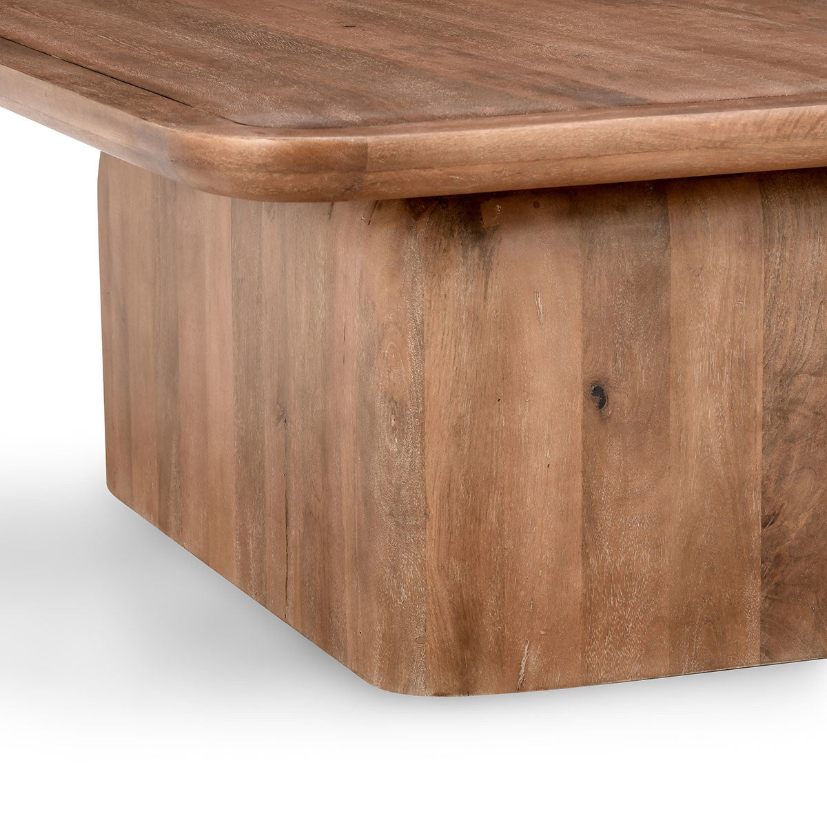 Chloe Solid Wood Square Coffee Table - Hickory Brown