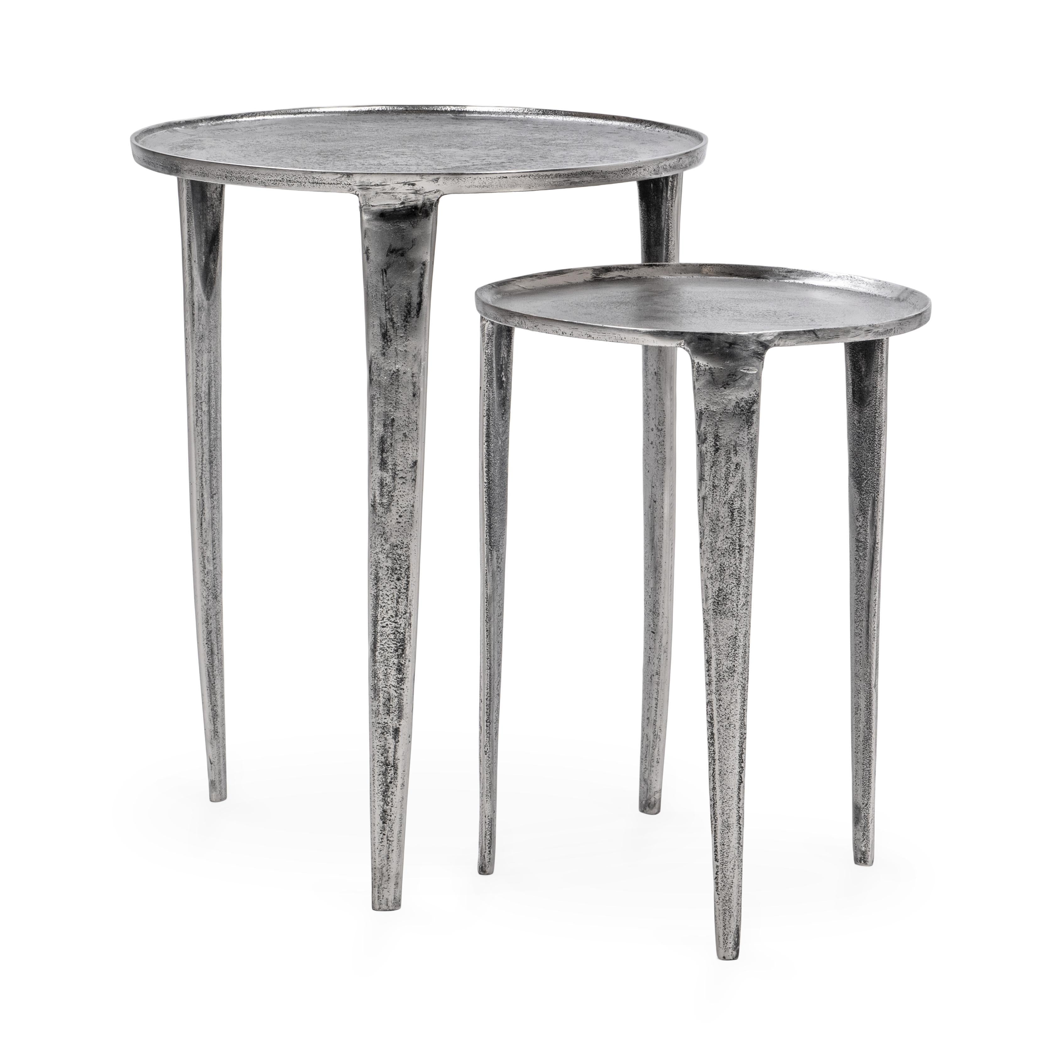Elinor Nesting Accent Tables Set of 2 - Nickle