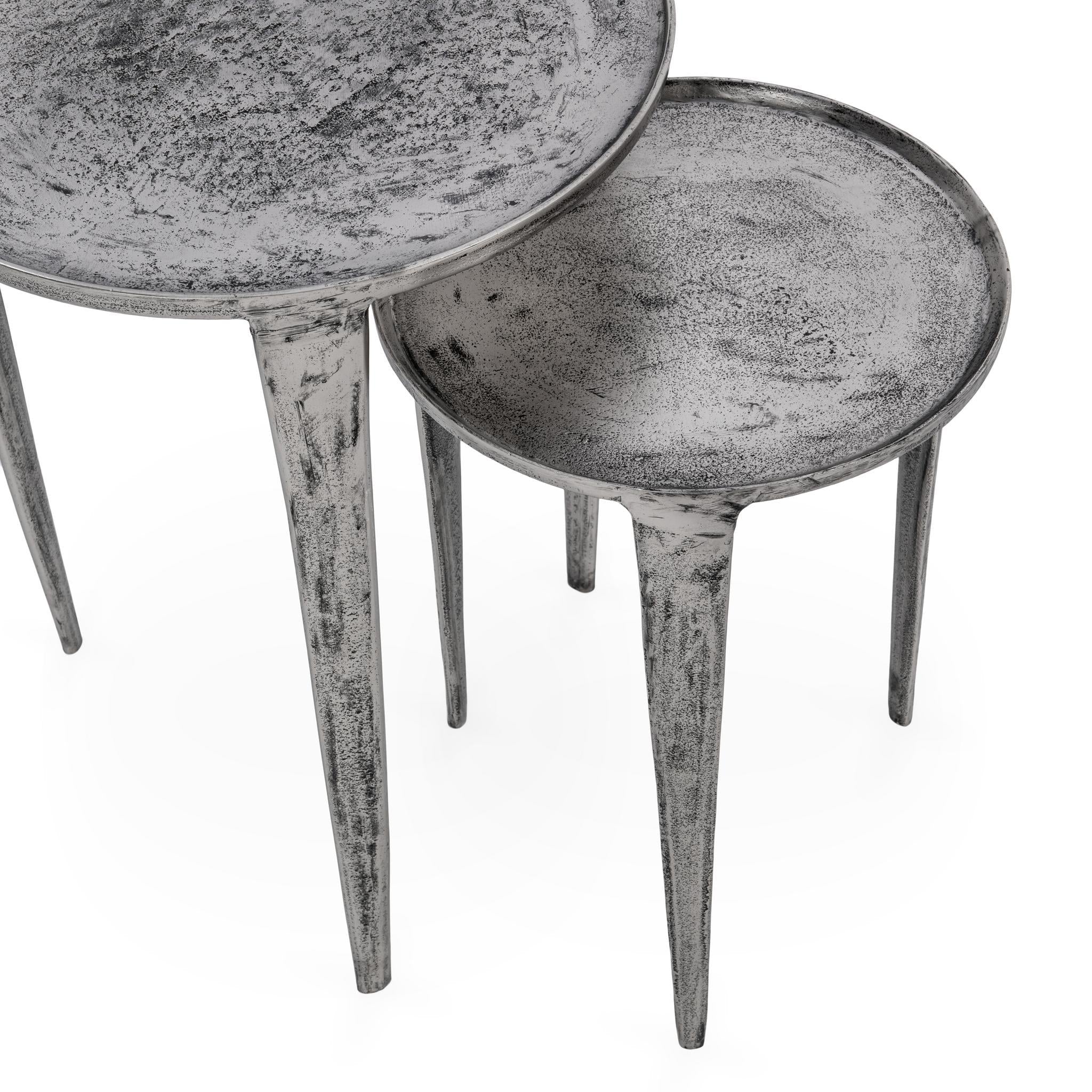 Elinor Nesting Accent Tables Set of 2 - Nickle
