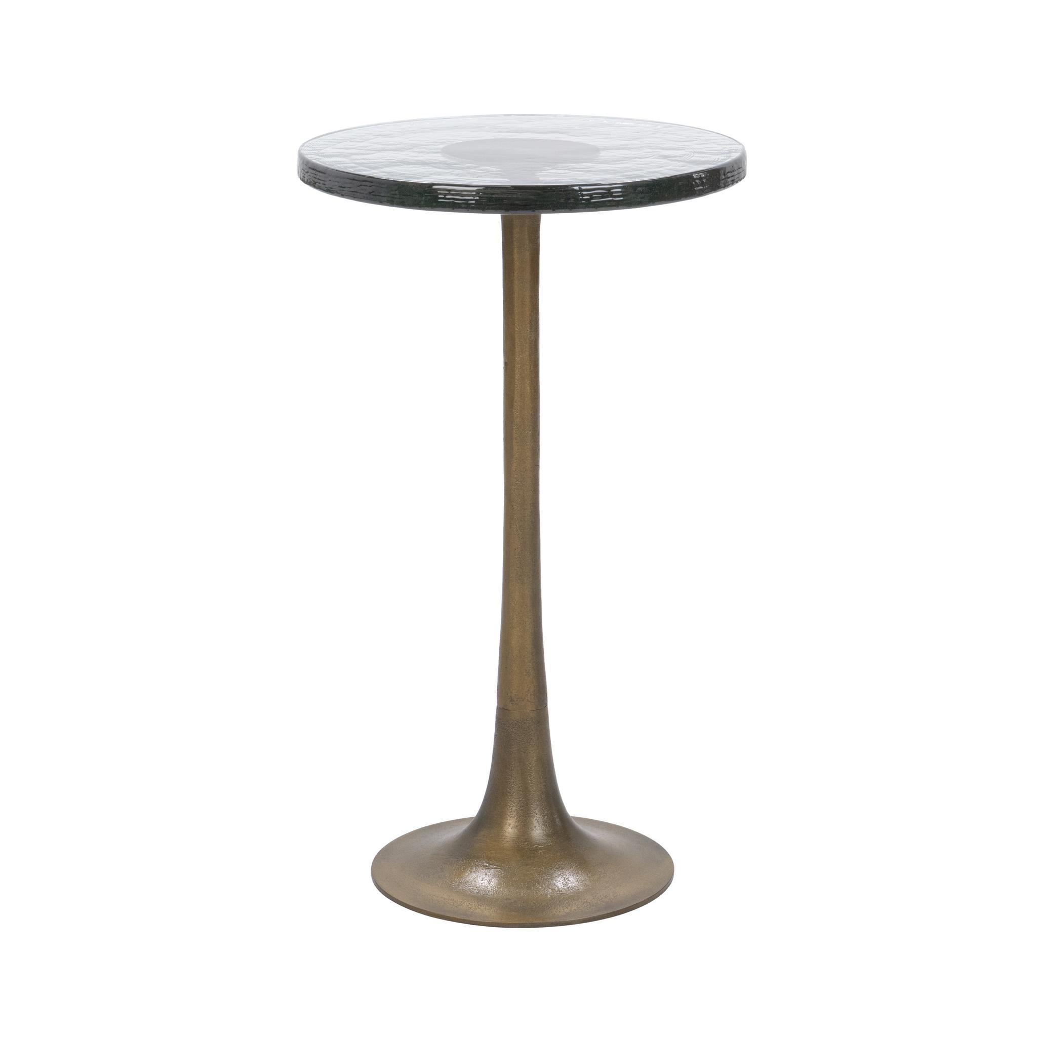 Fabiana Round Accent Table - Brass