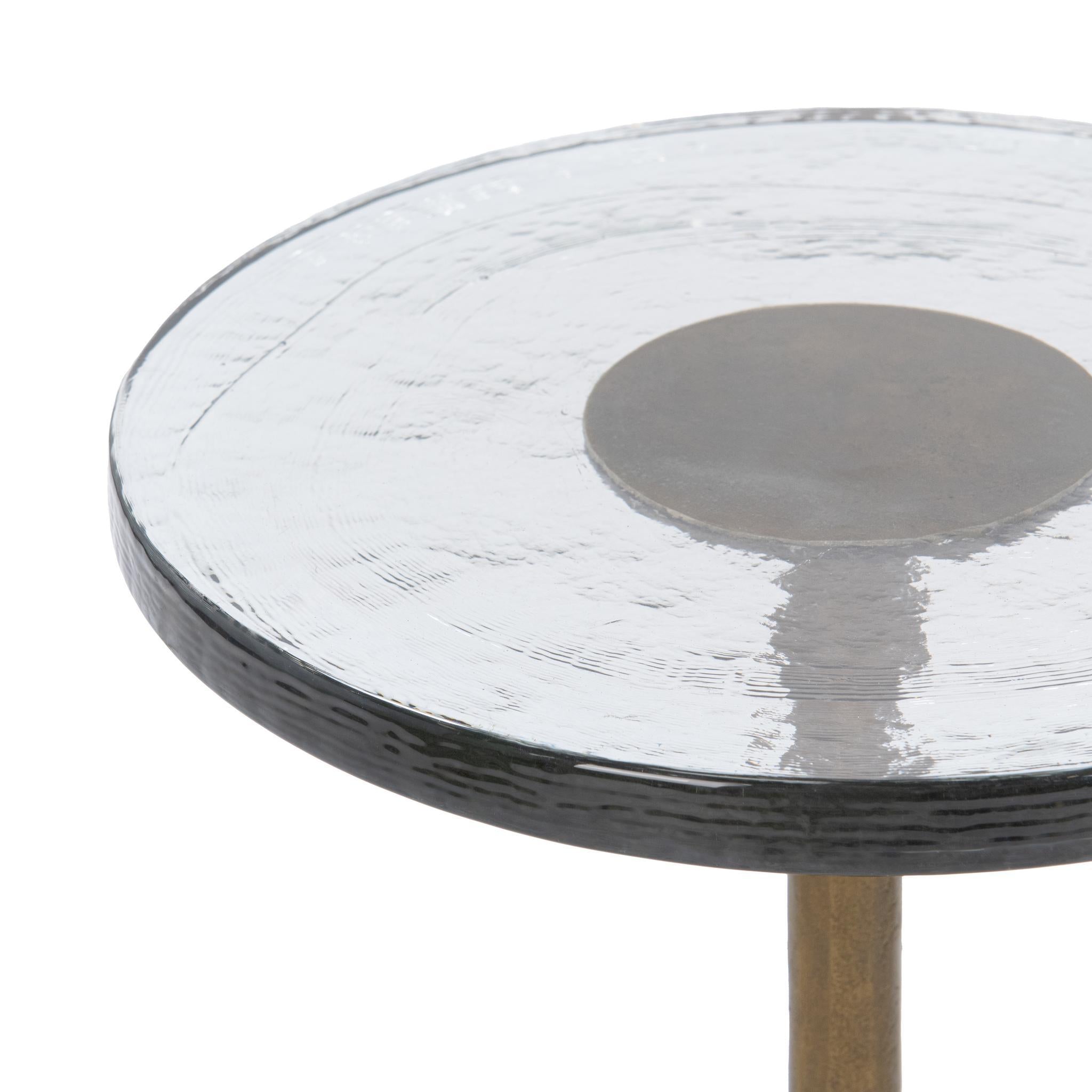 Fabiana Round Accent Table - Brass