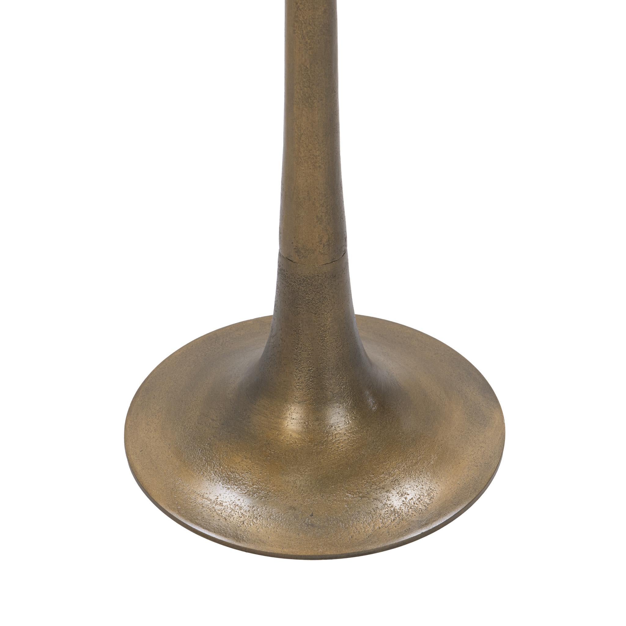 Fabiana Round Accent Table - Brass