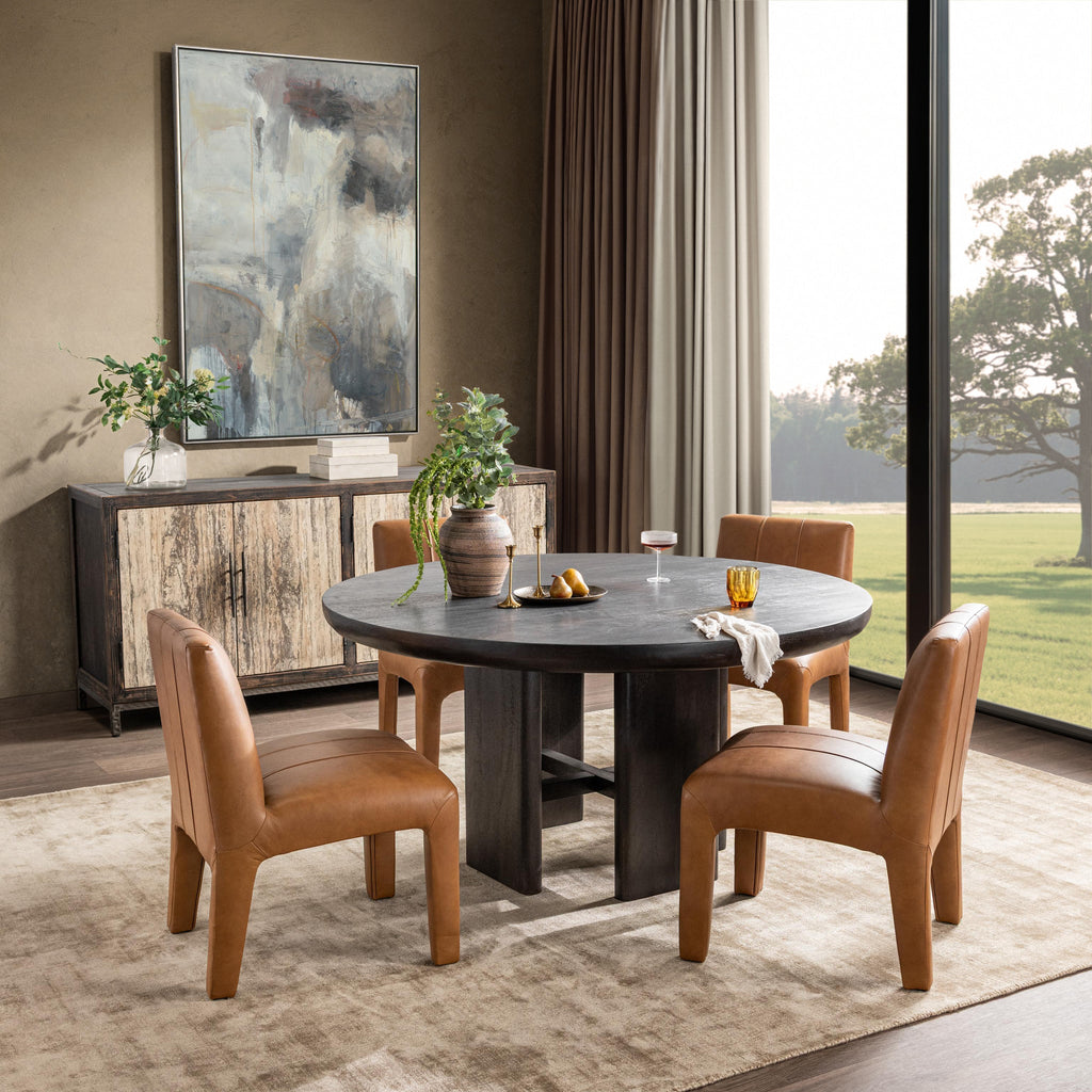 Celadon 60" Round Dining Table - Truffle Roast