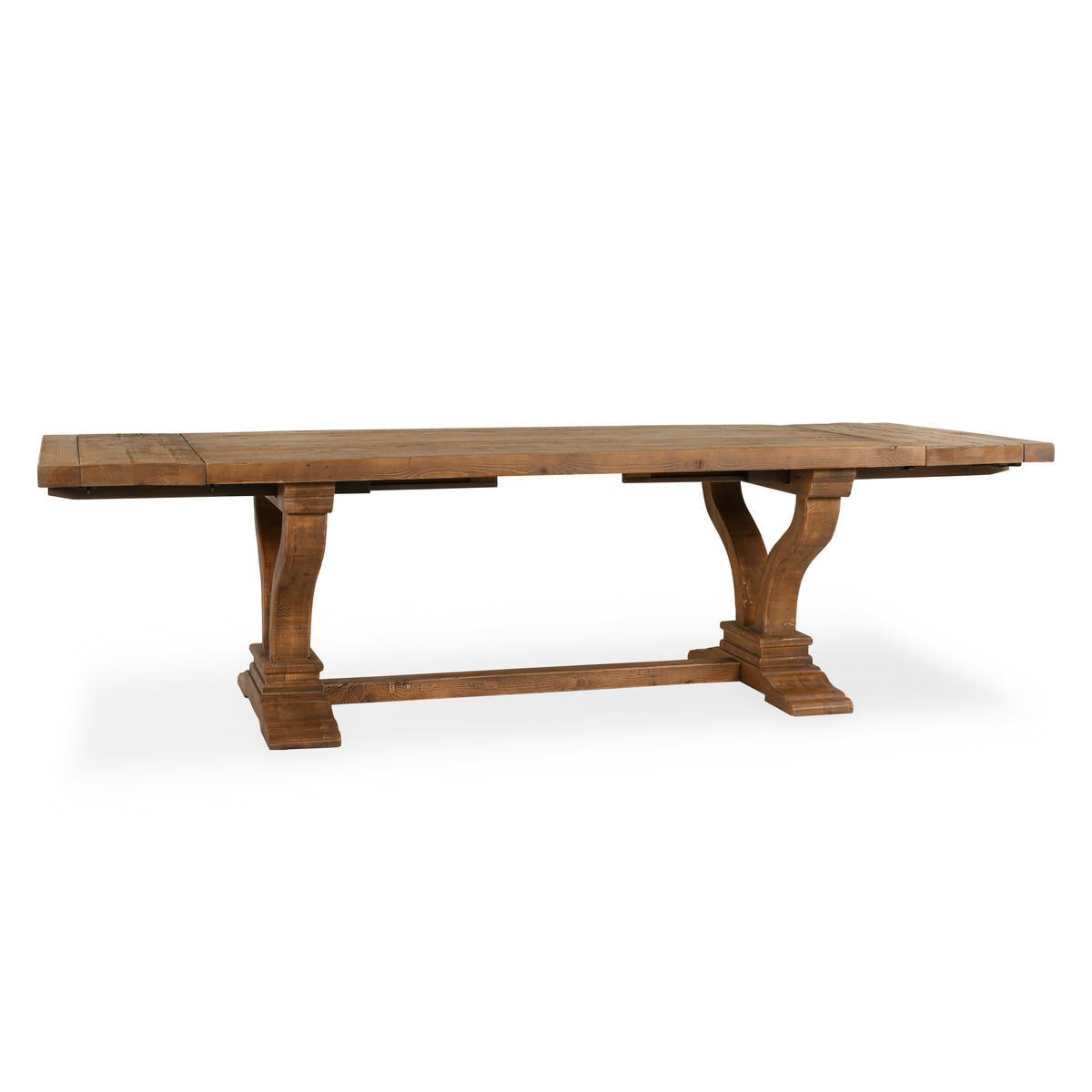 Alexander Solid Wood Extending Dining Table - Brown
