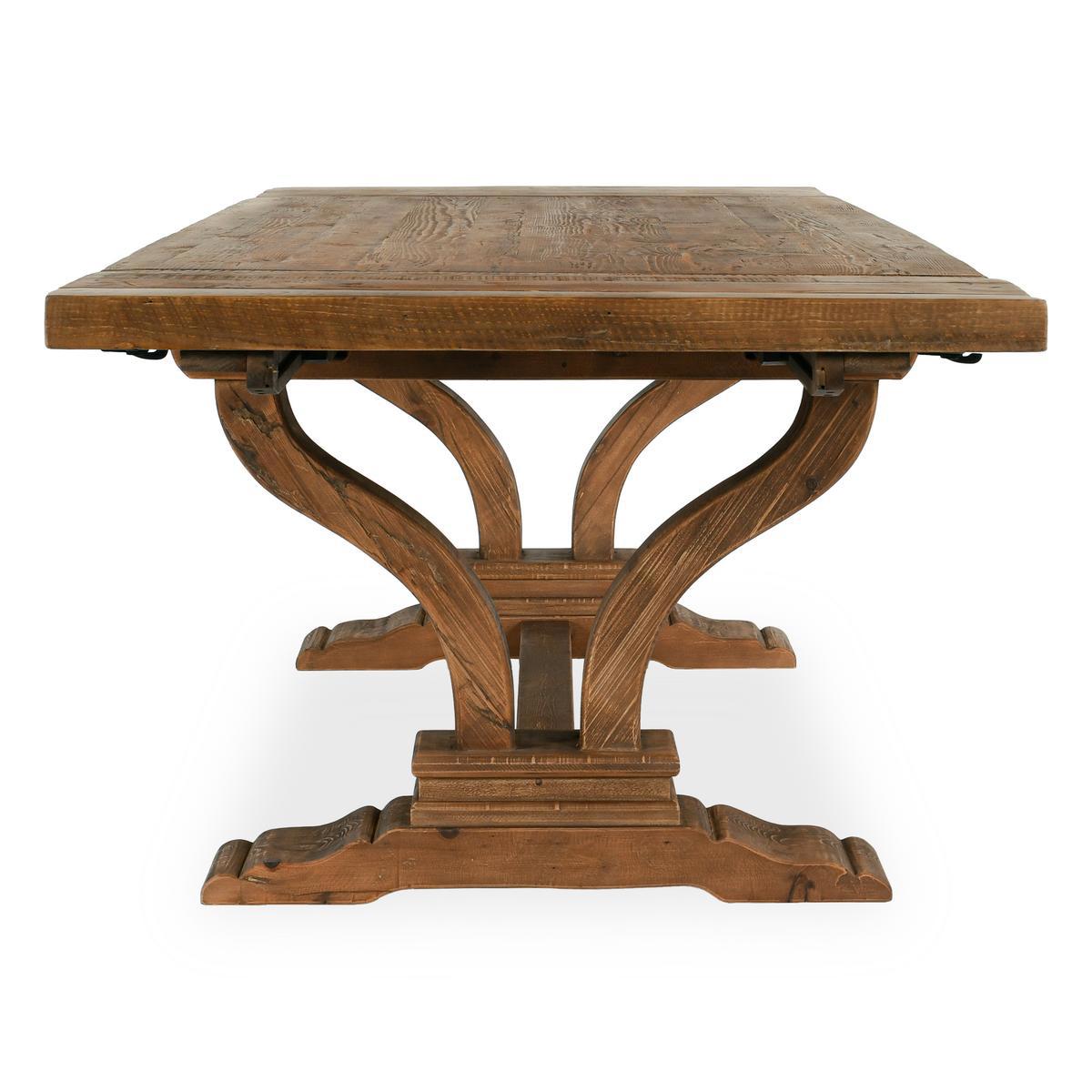 Alexander Solid Wood Extending Dining Table - Brown