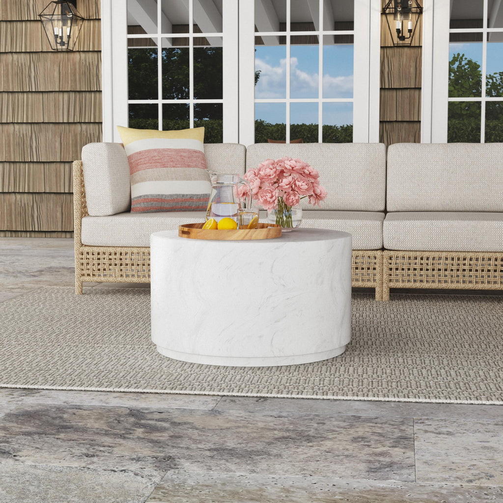 Arlette Outdoor Round Coffee Table