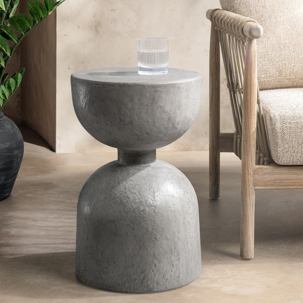 Adna Outdoor Accent Table - Dark Gray