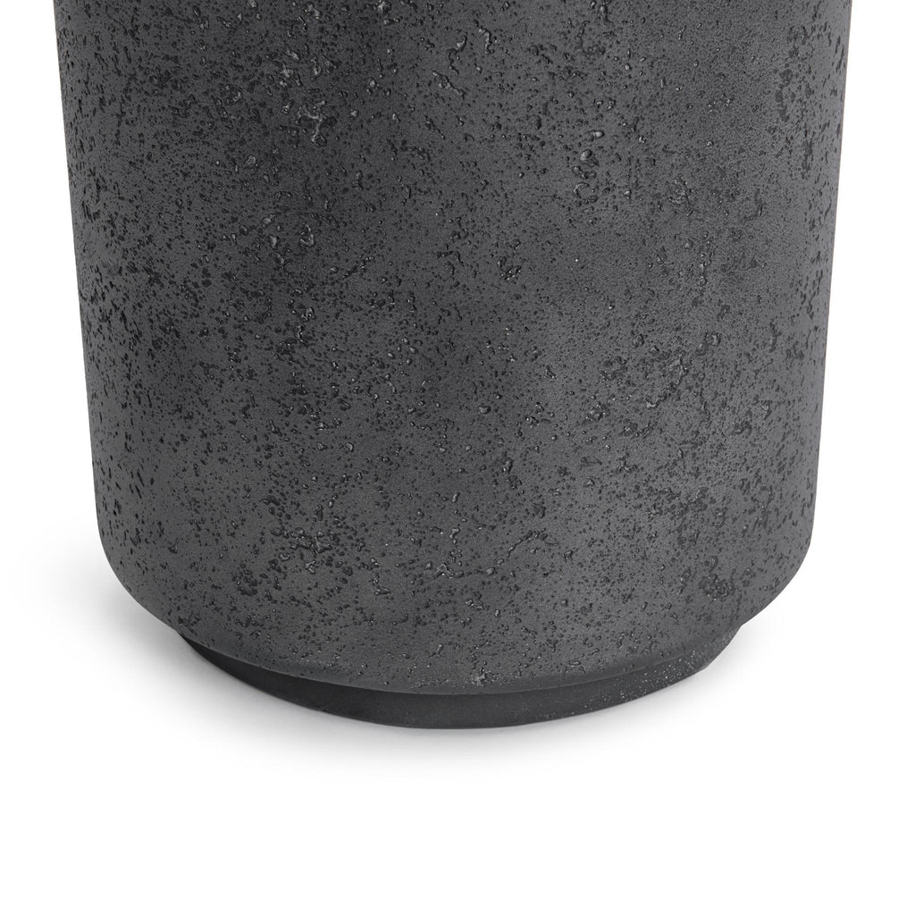 Darsa 18" Outdoor Round Accent Table - Dark Gray