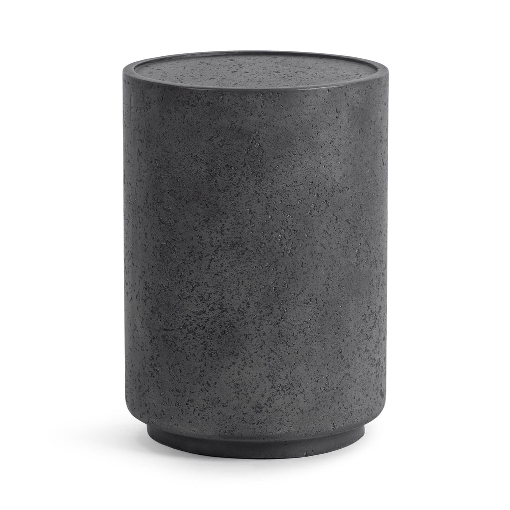 Darsa 20" Outdoor Round Accent Table - Dark Gray