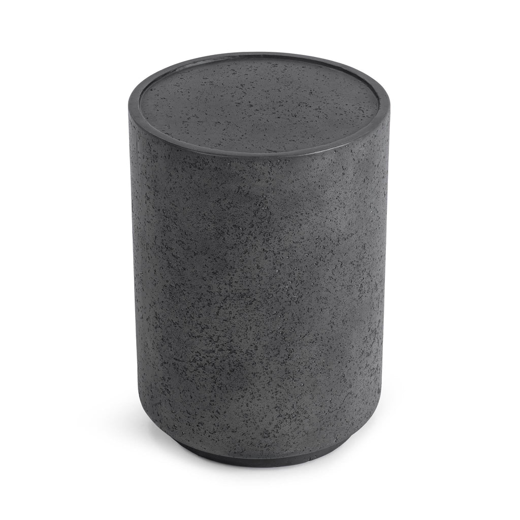 Darsa 20" Outdoor Round Accent Table - Dark Gray