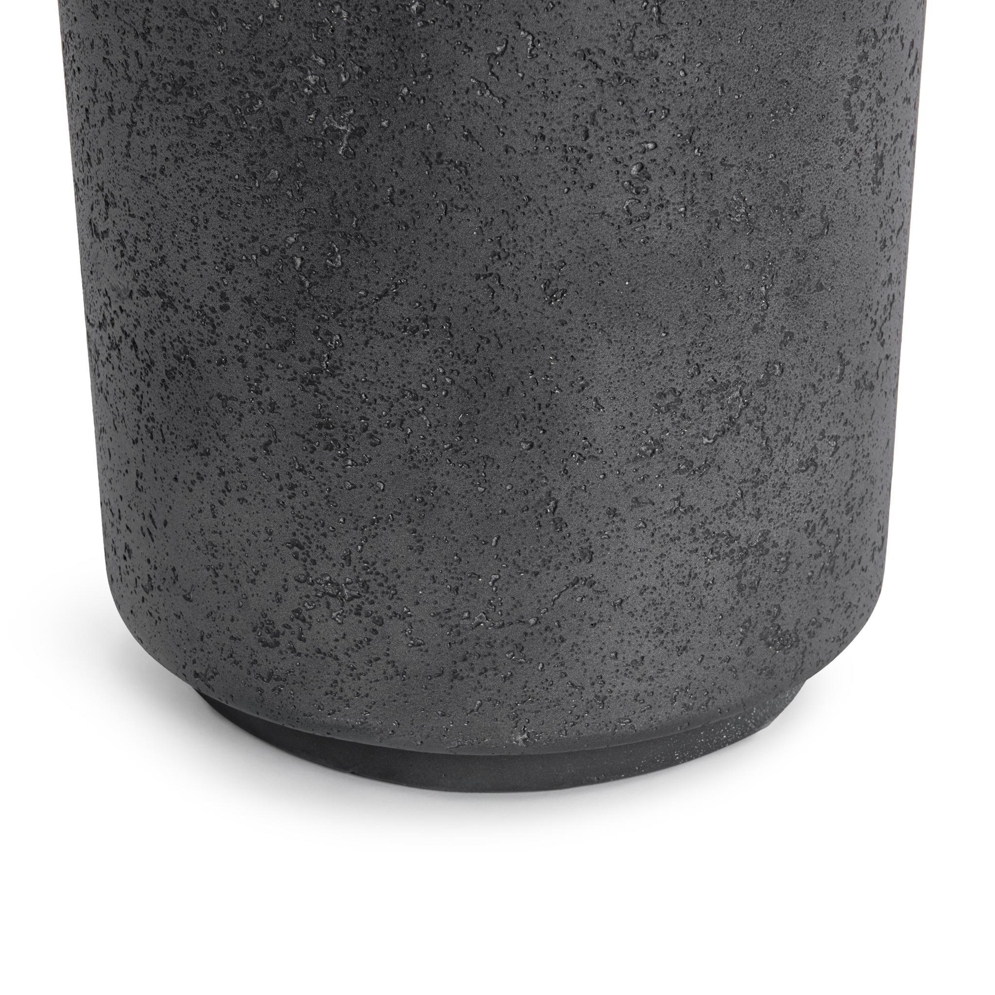 Darsa 20" Outdoor Round Accent Table - Dark Gray