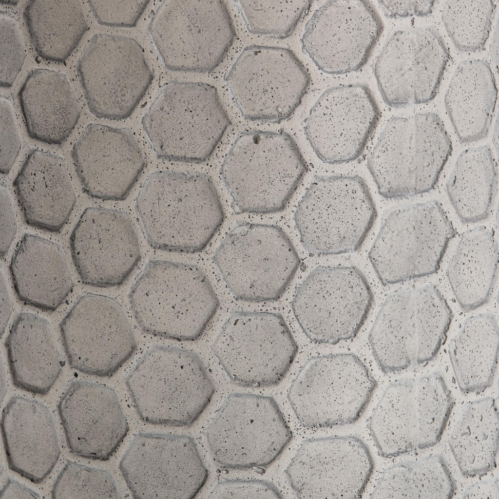 Delaine 17" Outdoor Accent Table - Light Gray