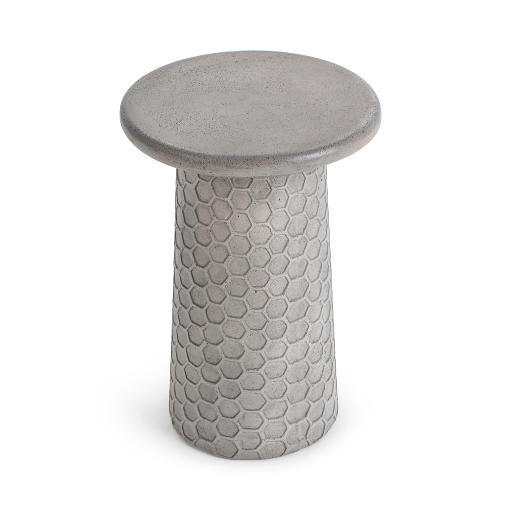 Delaine 20" Outdoor Accent Table - Light  Gray