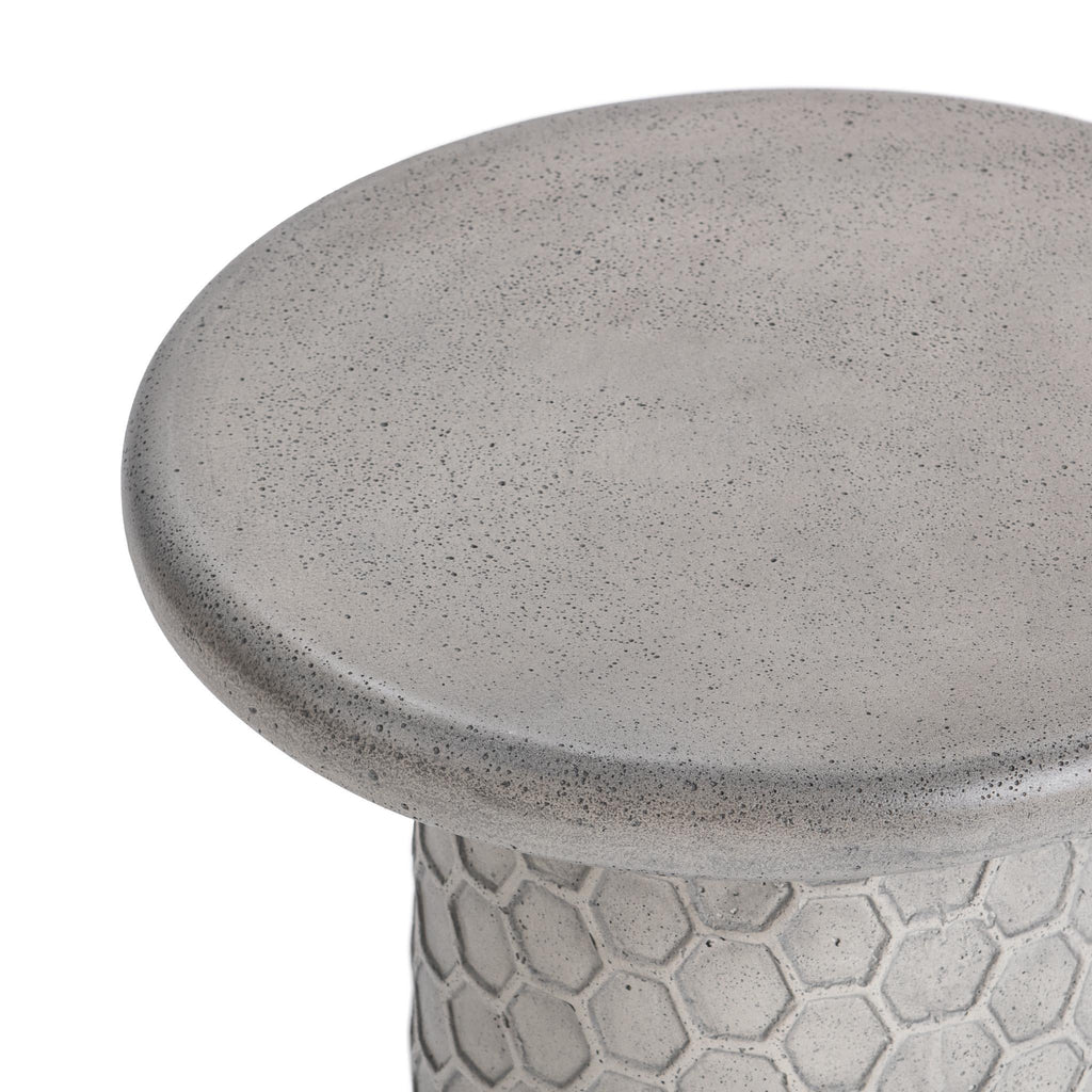 Delaine 20" Outdoor Accent Table - Light  Gray