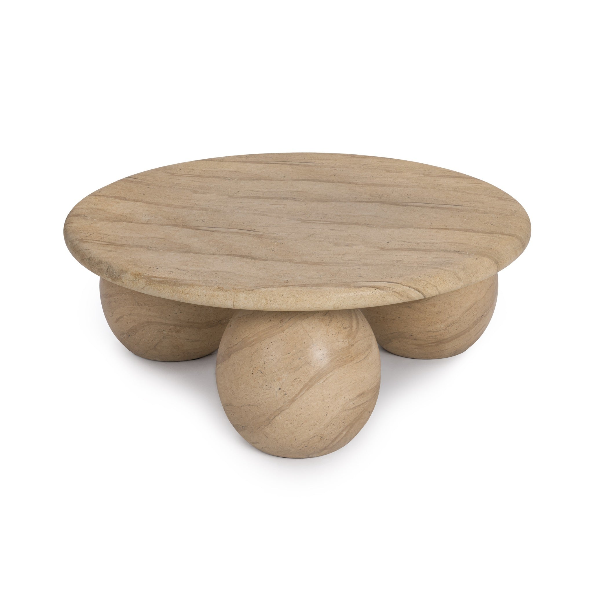 Elaria Outdoor Round Coffee Table - Beige