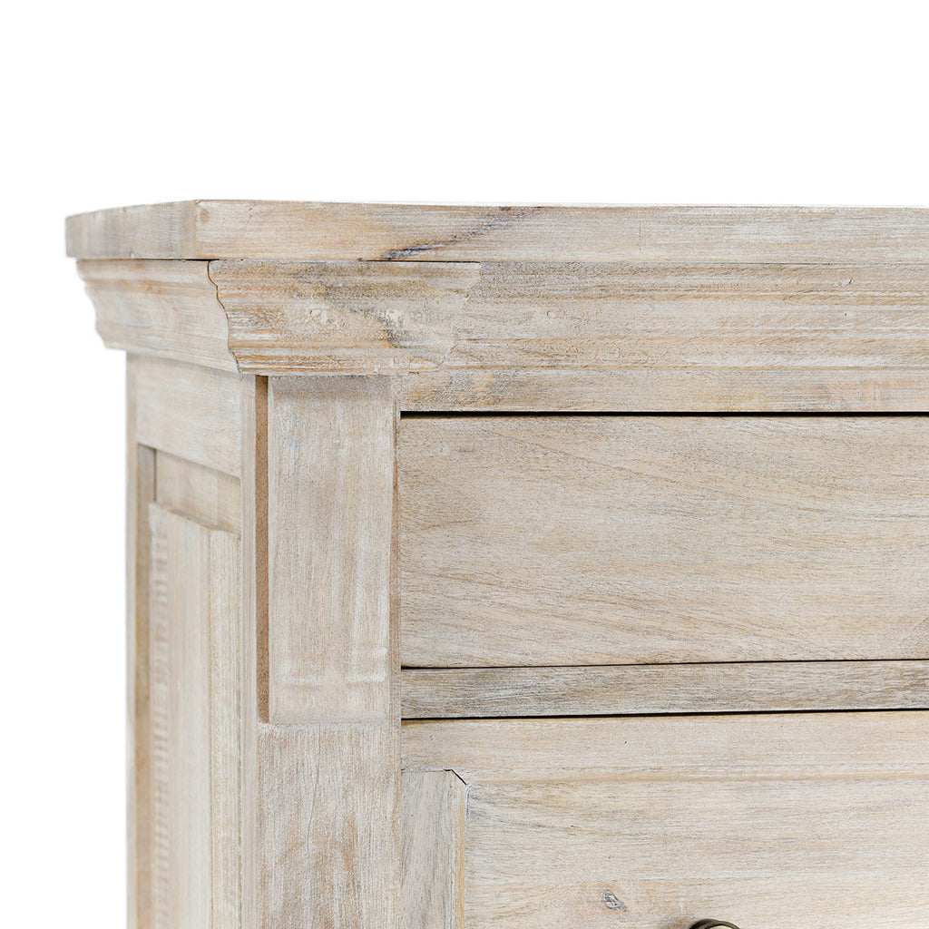 Adelaide Solid Wood 6Dwr Chest - Natural Cream Wash