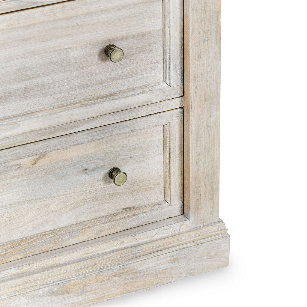 Adelaide Solid Wood 6Dwr Chest - Natural Cream Wash