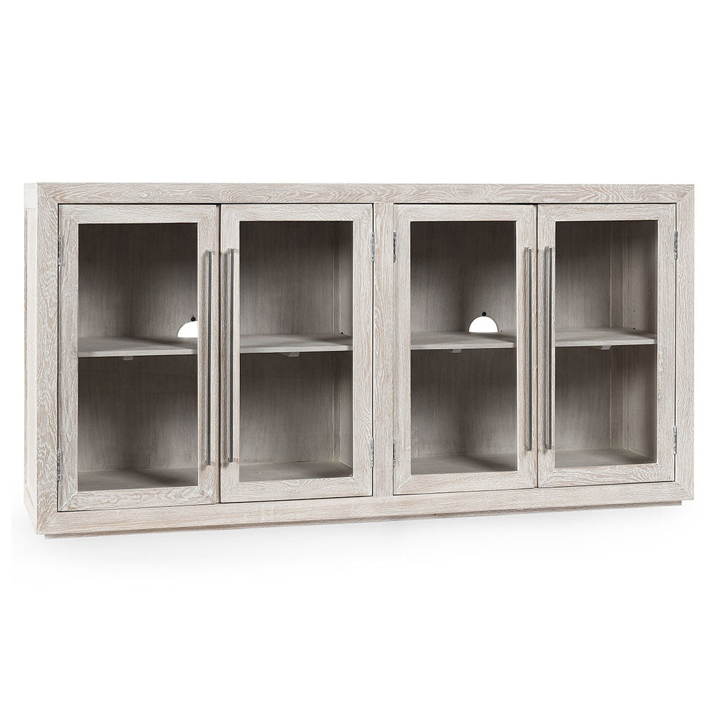 Bradley Solid Wood 4Dr Cabinet - Coastal White
