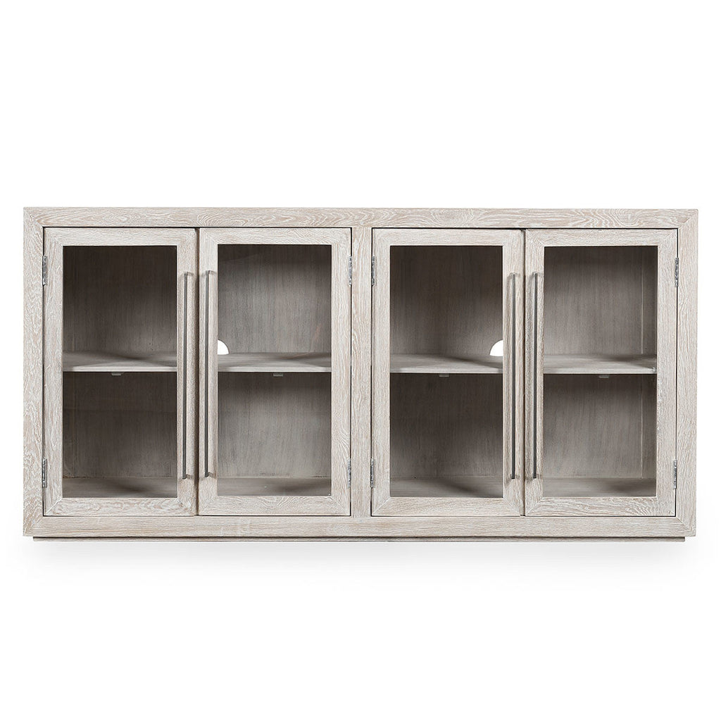 Bradley Solid Wood 4Dr Cabinet - Coastal White