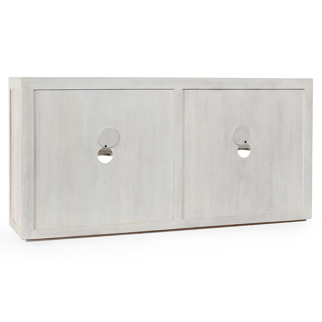 Bradley Solid Wood 4Dr Cabinet - Coastal White