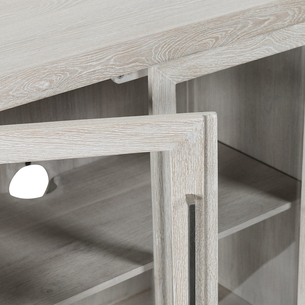 Bradley Solid Wood 4Dr Cabinet - Coastal White