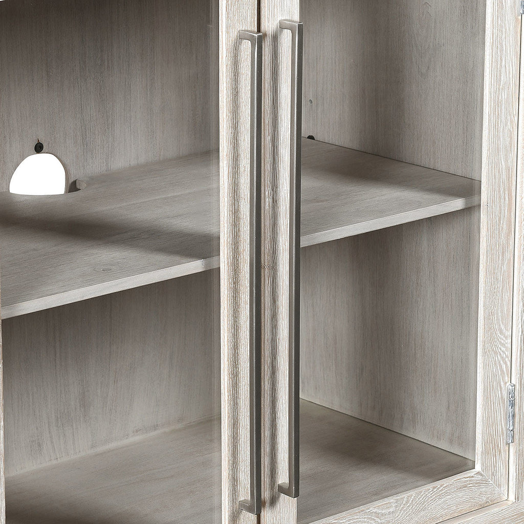 Bradley Solid Wood 4Dr Cabinet - Coastal White