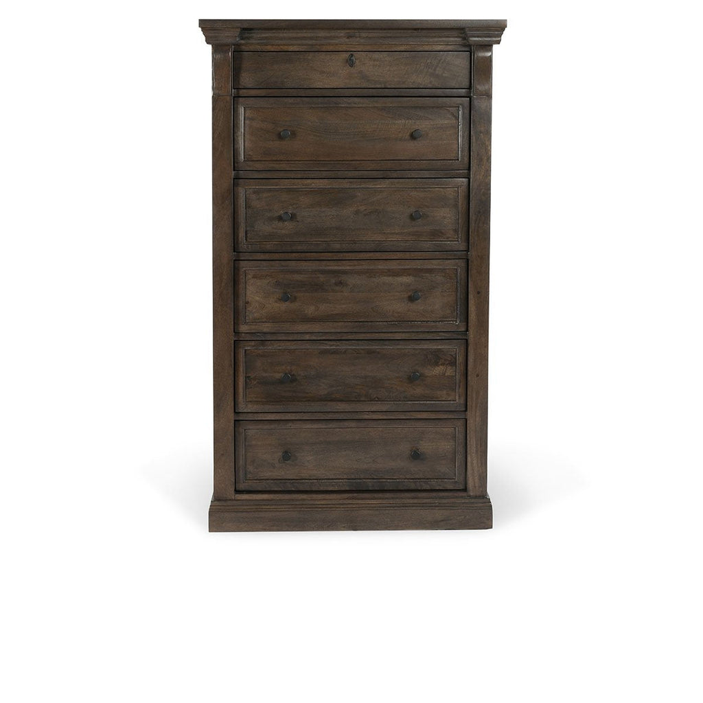 Adelaide Solid Wood 6Dwr Chest - Cocoa Brown