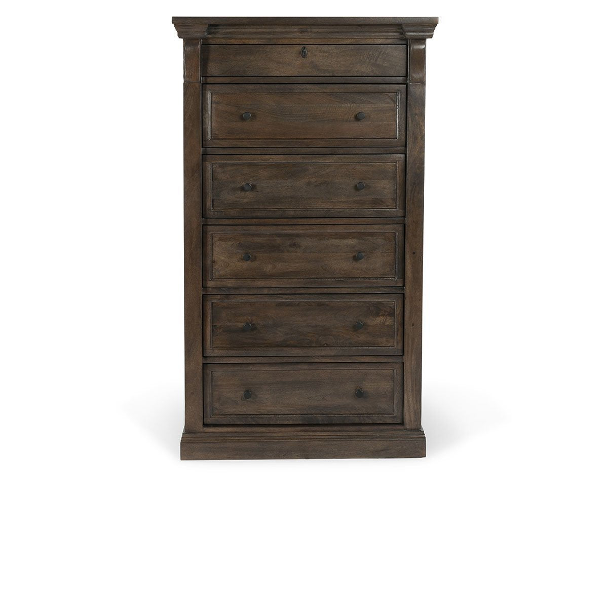 Adelaide Solid Wood 6Dwr Chest - Cocoa Brown