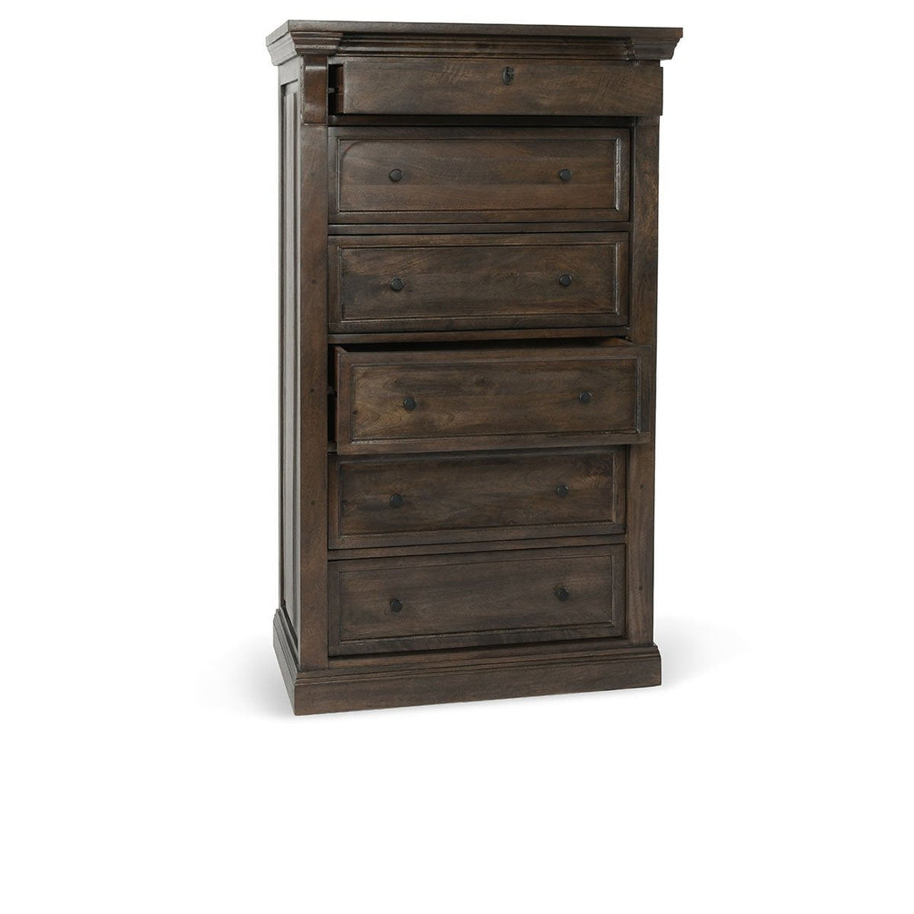 Adelaide Solid Wood 6Dwr Chest - Cocoa Brown