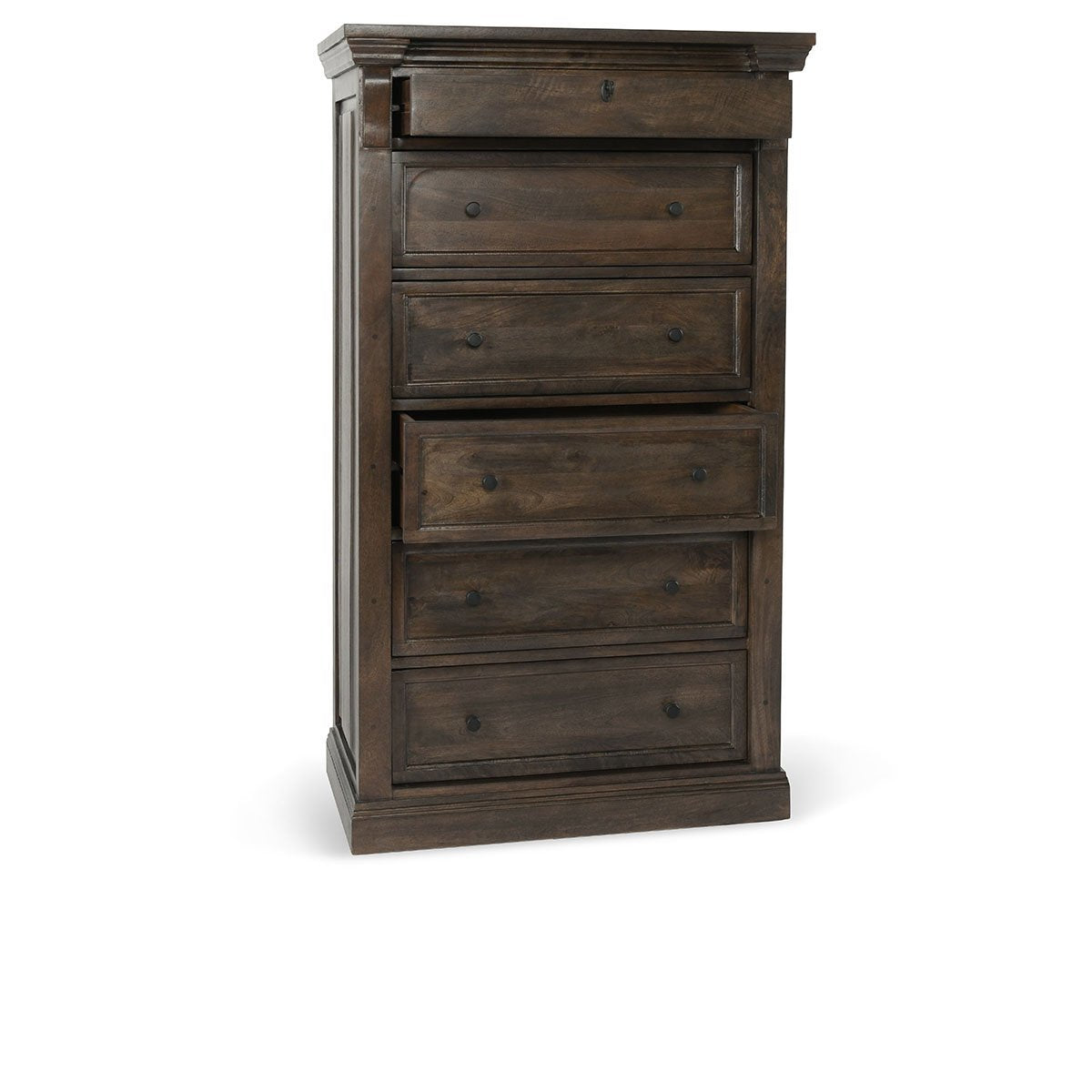 Adelaide Solid Wood 6Dwr Chest - Cocoa Brown