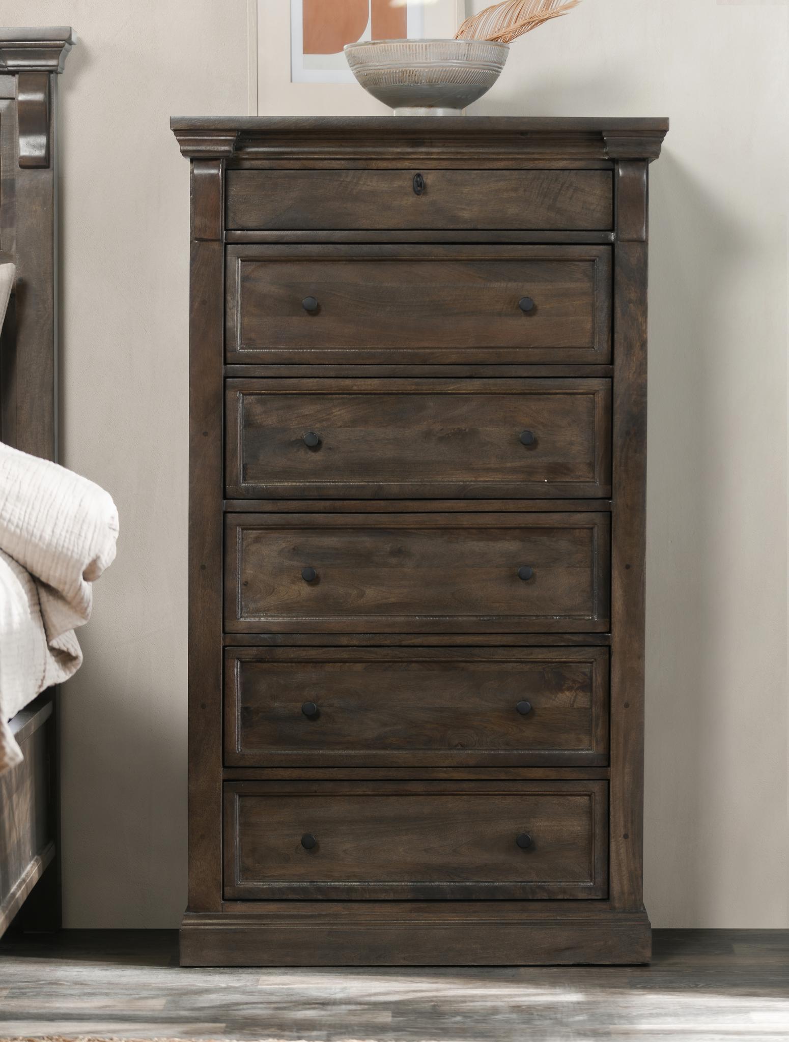 Adelaide Solid Wood 6Dwr Chest - Cocoa Brown