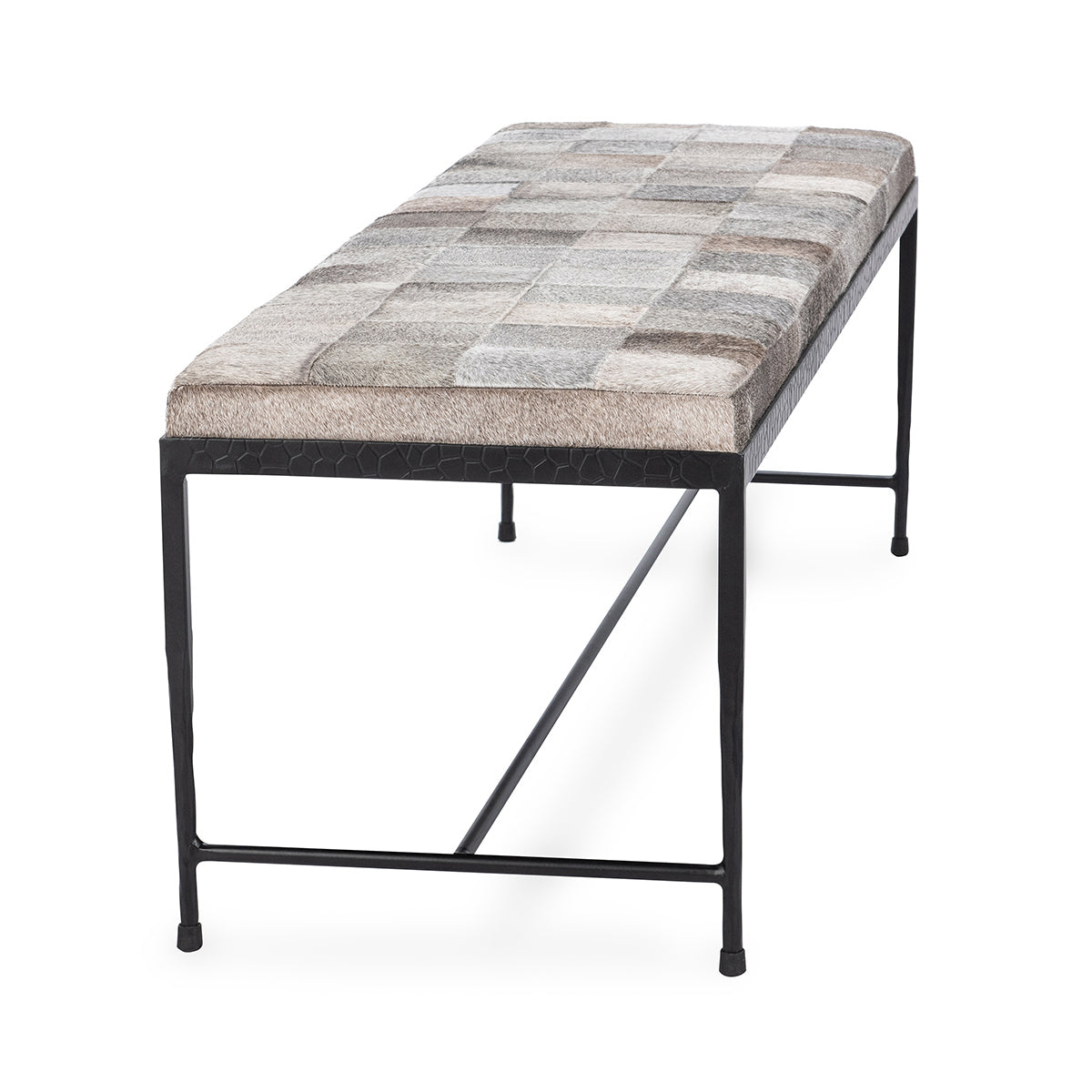 Achen Hide 60" Bench - Sparrow Gray