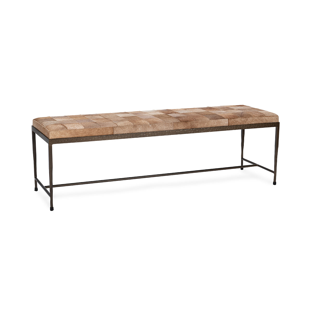 Achen Hide 60" Bench - Canyon Sand