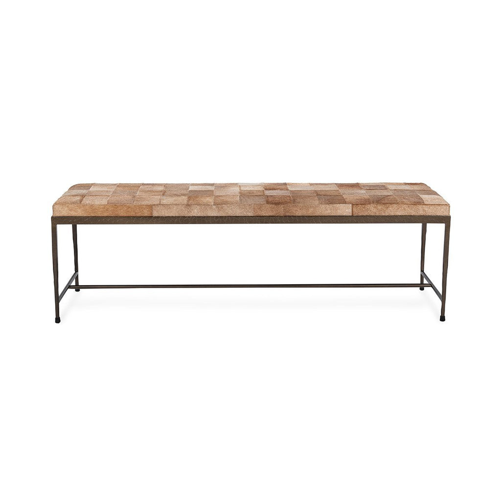Achen Hide 60" Bench - Canyon Sand