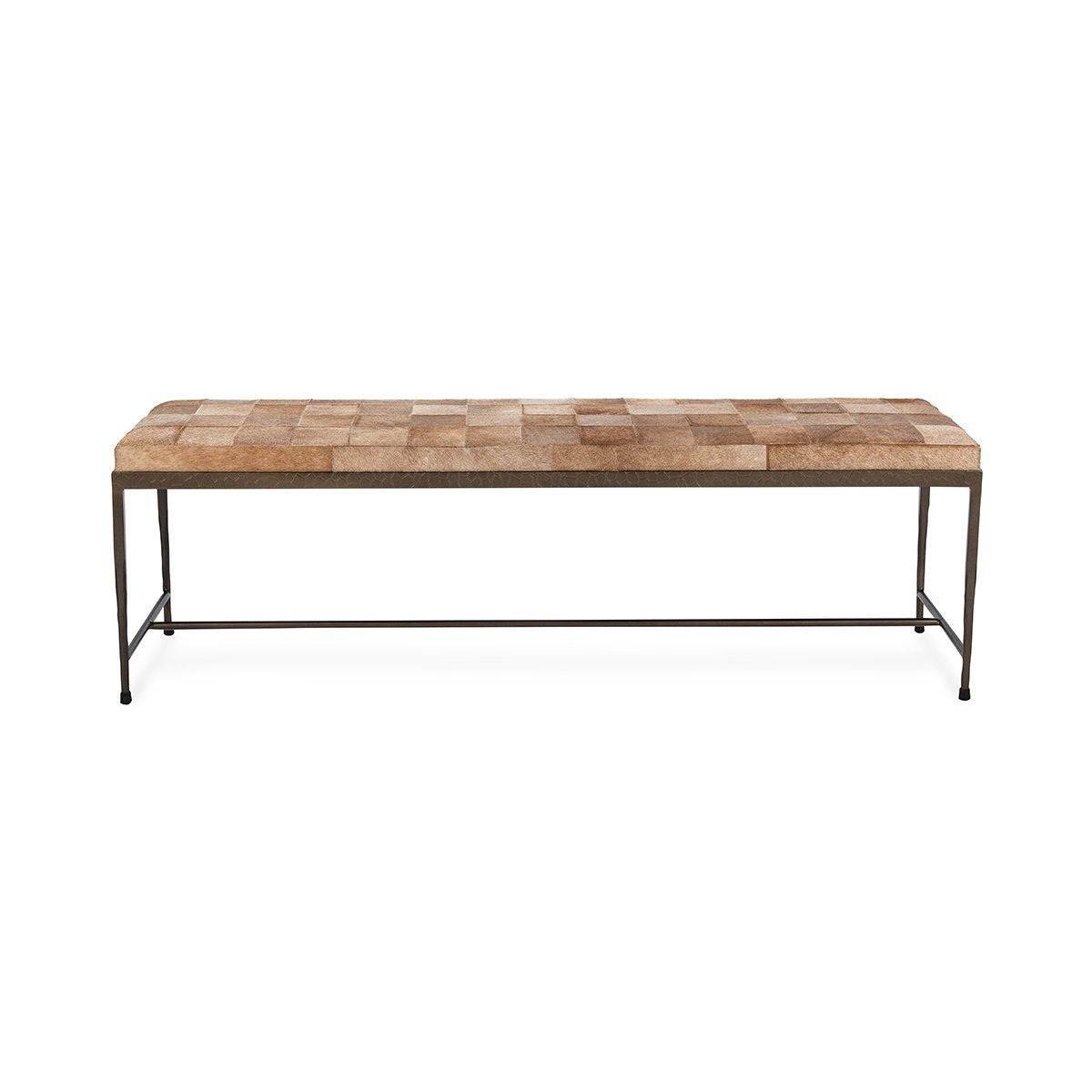 Achen Hide 60" Bench - Canyon Sand