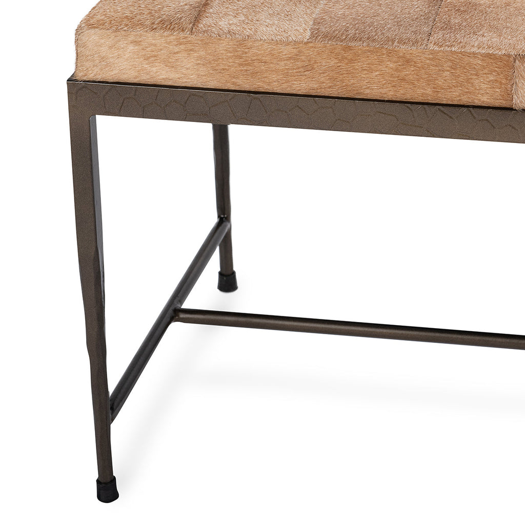 Achen Hide 60" Bench - Canyon Sand