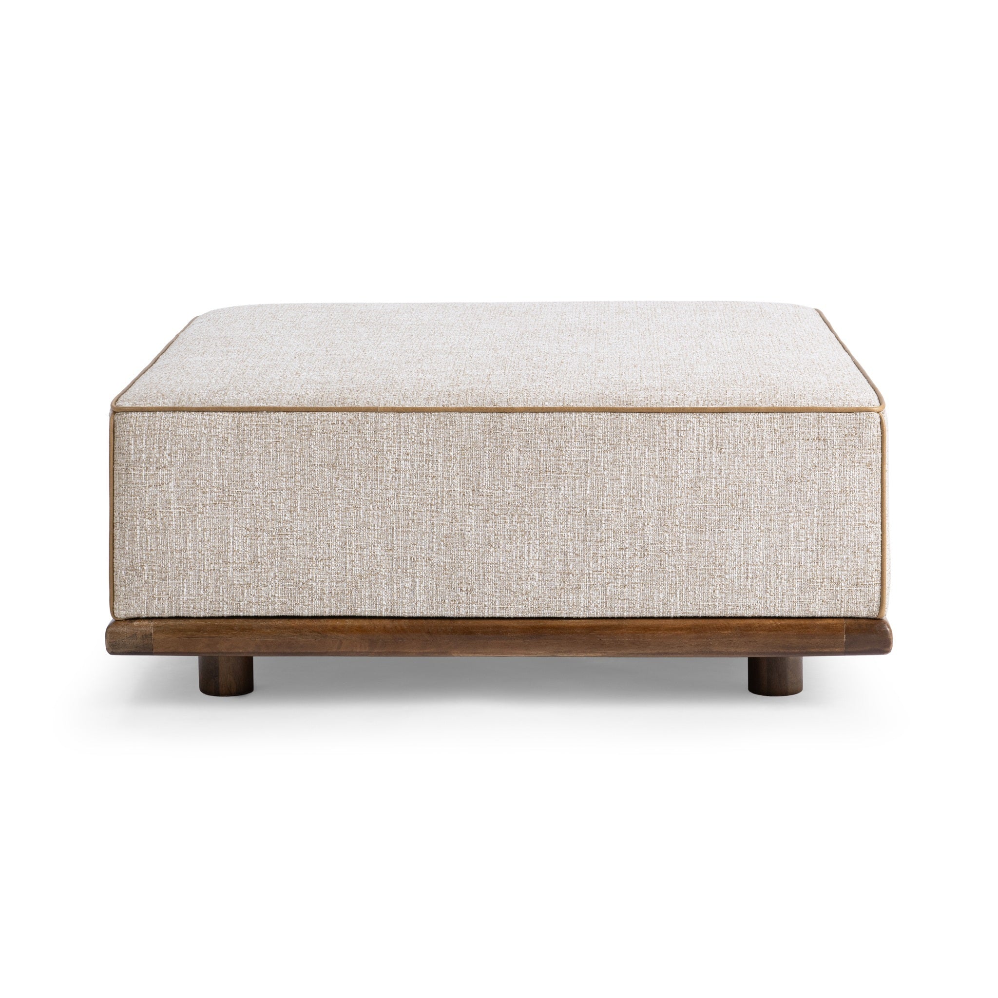 Ellerie Square Ottoman - Latte