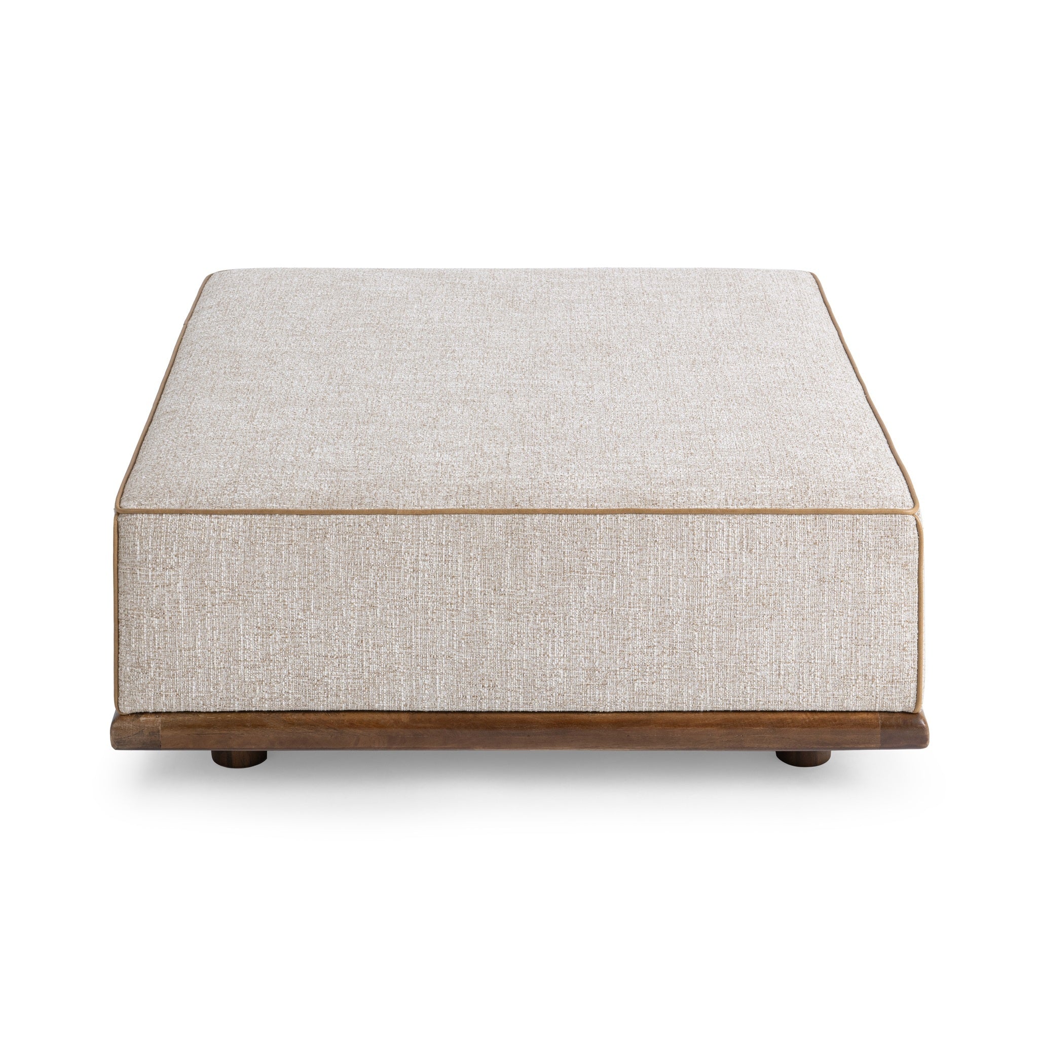 Ellerie Square Ottoman - Latte