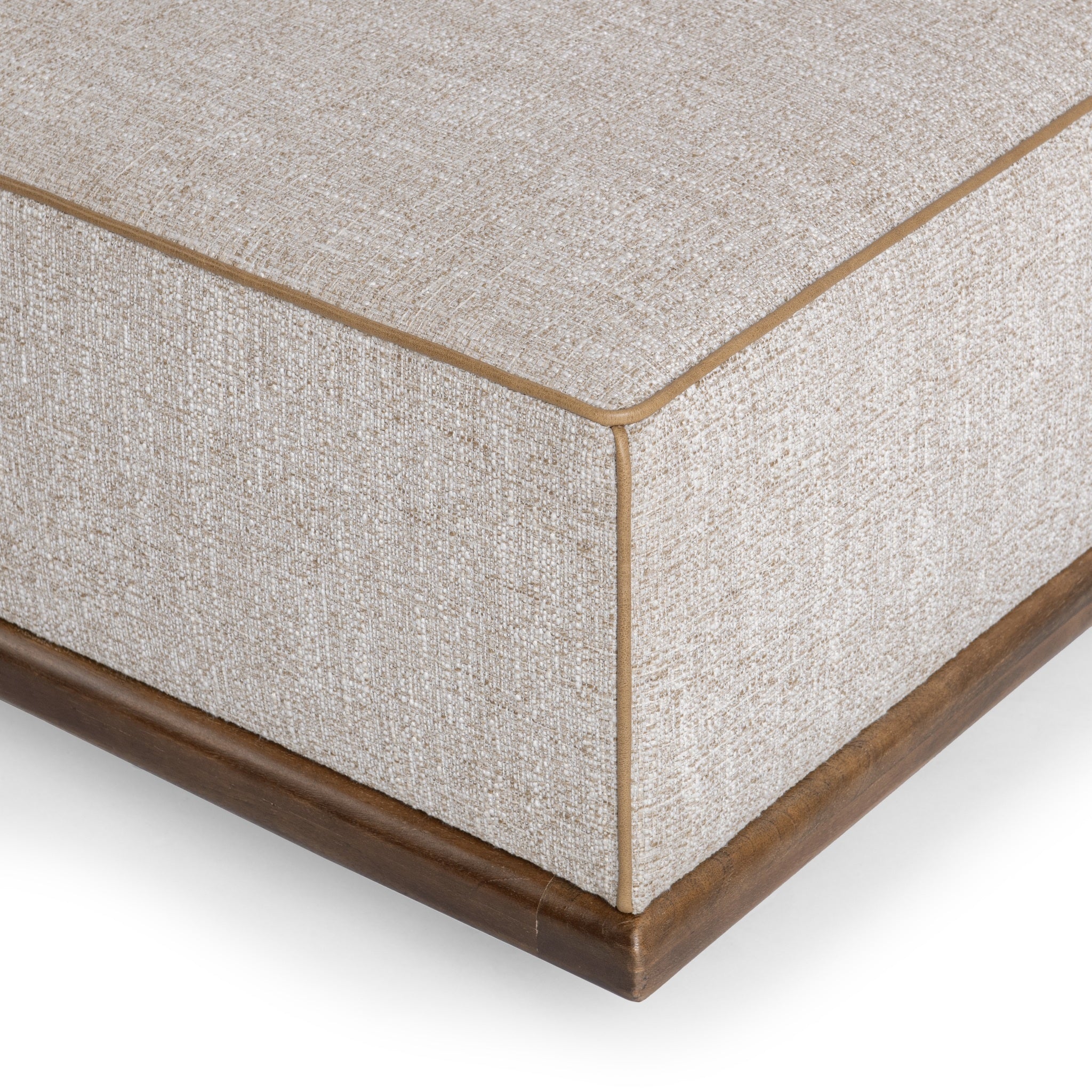 Ellerie Square Ottoman - Latte