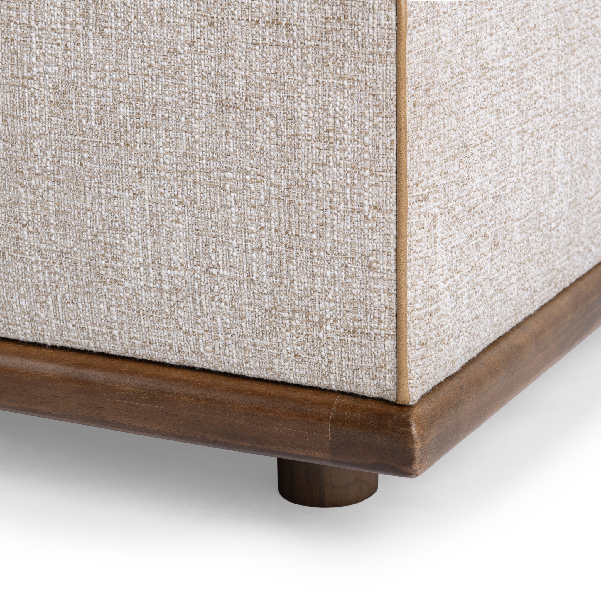Ellerie Square Ottoman - Latte
